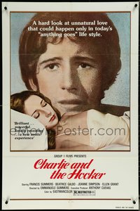 6t1061 CHARLIE & THE HOOKER 1sh 1977 a hard look at unnatural love!