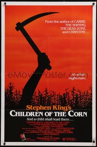 6t1063 CHILDREN OF THE CORN 1sh 1983 Stephen King horror, and a child shall lead them!