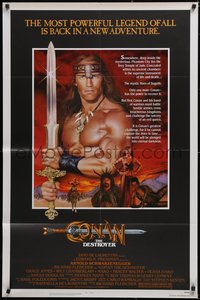 6t1076 CONAN THE DESTROYER 1sh 1984 Arnold Schwarzenegger is the most powerful legend of all!