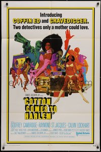 6t1080 COTTON COMES TO HARLEM int'l 1sh 1970 Godfrey Cambridge, Ossie Davis, cool McGinnis art!