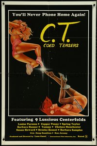 6t1046 C.T. COED TEASERS 1sh 1983 Ron Jeremy, sexy parody E.T. art, you'll never phone home again!