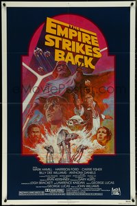 6t1111 EMPIRE STRIKES BACK NSS style 1sh R1982 George Lucas sci-fi classic, cool artwork by Tom Jung!