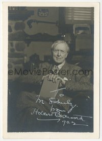 6t0115 HOBART BOSWORTH signed 5x7 fan photo 1942 great portrait relaxing at home with a book!