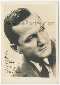 6t0120 TOM POWERS signed 5x7 fan photo 1940s great head & shoulders portrait of the actor!