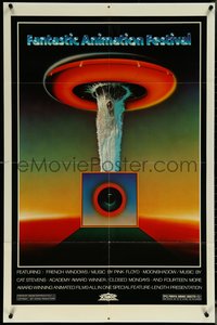 6t1119 FANTASTIC ANIMATION FESTIVAL 1sh 1977 Pink Floyd, Cat Stevens, wild psychedelic design!