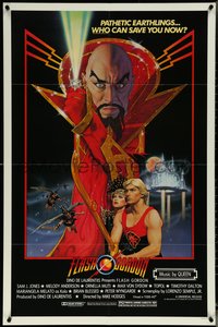 6t1125 FLASH GORDON 1sh 1980 great Richard Amsel art of Sam Jones, Melody Anderson & Max Von Sydow!