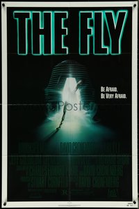 6t1128 FLY 1sh 1986 David Cronenberg, Jeff Goldblum, Geena Davis, cool creepy sci-fi art by Mahon!