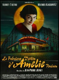 6t0219 AMELIE French 1p 2001 Jean-Pierre Jeunet, great image of Audrey Tautou over storefront!