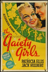 6t1137 GAIETY GIRLS 1sh 1938 Alexander Korda, gorgeous chorus girl Patricia Ellis, ultra rare!