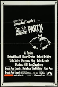 6t1148 GODFATHER PART II 1sh 1974 art of Al Pacino in Francis Ford Coppola classic sequel!