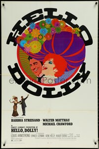 6t1167 HELLO DOLLY 1sh 1969 Barbra Streisand & Walter Matthau by Richard Amsel, Roadshow!