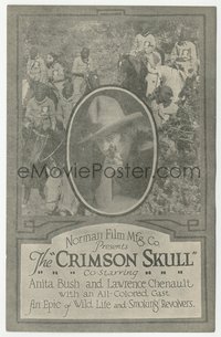 6t1472 CRIMSON SKULL herald 1921 all-colored cast, Anita Bush, cowboy Lawrence Chenault!