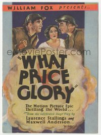 6t1497 WHAT PRICE GLORY herald 1926 Dolores Del Rio between Marines Edmund Lowe & Victor McLaglen!