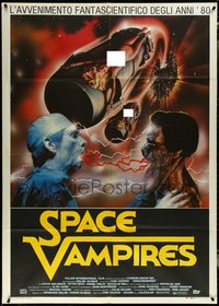 6t0259 LIFEFORCE Italian 1p 1985 Hooper, Space Vampires, different art of aliens attacking, rare!