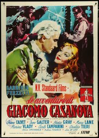 6t0388 SINS OF CASANOVA Italian 1p 1955 De Seta art of Ferzetti & Corinne Calvet, ultra rare!