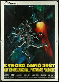 6t0279 CYBORG 2087 Italian 2p 1974 different Averardo Ciriello art of astronauts, ultra rare!