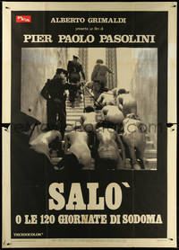 6t0291 SALO OR THE 120 DAYS OF SODOM Italian 2p 1976 Pier Paolo Pasolini, naked women on leashes!