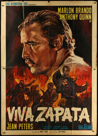 6t0298 VIVA ZAPATA Italian 2p R1960s different art of Marlon Brando, John Steinbeck, ultra rare!