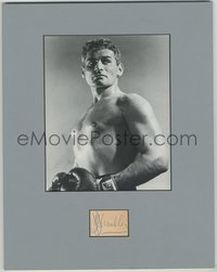 6t0024 JEFF CHANDLER signed 2x3 album page in 11x14 display 1950s ready to frame on your wall!