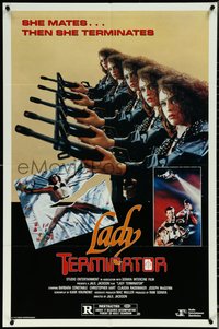 6t1201 LADY TERMINATOR 1sh 1988 sexy Barbara Anne Constable in title role mates then terminates!