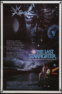 6t1202 LAST STARFIGHTER 1sh 1984 Catherine Mary Stewart & Lance Guest as video game pilot!