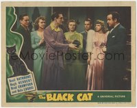 6t0671 BLACK CAT LC 1941 young Alan Ladd shown w/Basil Rathbone, Broderick Crawford & others, rare!