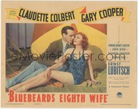 6t0674 BLUEBEARD'S EIGHTH WIFE LC 1938 c/u of sexy Claudette Colbert w/Gary Cooper, Ernst Lubitsch!