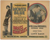 6t0572 BRASS KNUCKLES TC 1927 sexy Betty Bronson, Monte Blue threatens George E. Stone, ultra rare!