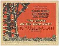 6t0573 BRIDGE ON THE RIVER KWAI TC 1958 William Holden, Alec Guinness, David Lean WWII classic!