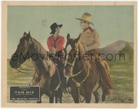 6t0680 BRONCHO TWISTER LC 1927 Tom Mix smiling at pretty Helene Costello on horseback, ultra rare!