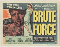 6t0575 BRUTE FORCE TC 1947 art of tough Burt Lancaster & sexy full-length Yvonne DeCarlo!