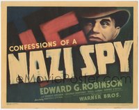 6t0577 CONFESSIONS OF A NAZI SPY TC 1939 it courageously dares to call a swastika a swastika, rare!