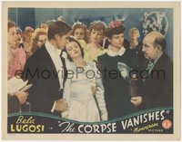 6t0685 CORPSE VANISHES LC 1942 photographer watches bride Joan Barclay faint at her wedding, rare!