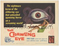 6t0580 CRAWLING EYE TC 1958 classic artwork of the slithering eyeball monster with victim!