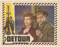 6t0694 DETOUR LC 1945 best portrait of Tom Neal & Ann Savage by lamp post, Edgar Ulmer, rare!