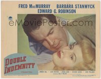 6t0700 DOUBLE INDEMNITY LC #2 1944 Billy Wilder, best close up of Barbara Stanwyck & Fred MacMurray!
