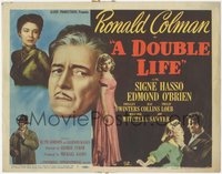 6t0583 DOUBLE LIFE TC 1947 film noir, Ronald Colman, Signe Hasso & pretty Shelley Winters!