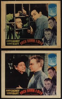 6t0959 EACH DAWN I DIE 2 Other Company LCs 1939 James Cagney & George Raft, Emma Raft, ultra rare!