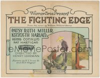 6t0588 FIGHTING EDGE TC 1926 Patsy Ruth Miller & cowboy Kenneth Harlan with bad guy, ultra rare!