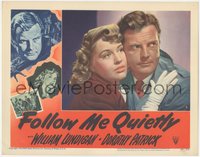 6t0708 FOLLOW ME QUIETLY LC #5 1949 Richard Fleischer film noir, William Lundigan, Dorothy Patrick