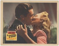 6t0710 GENTLEMAN AT HEART LC 1942 great c/u of bookie Cesar Romero kissing pretty Carol Landis!