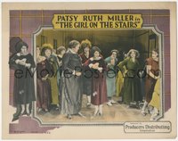 6t0711 GIRL ON THE STAIRS LC 1925 Patsy Ruth Miller surrounded by scary women glaring at her, rare!