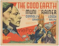 6t0596 GOOD EARTH TC 1937 Asian Paul Muni & Luise Rainer, from the Pearl S. Buck novel, rare!