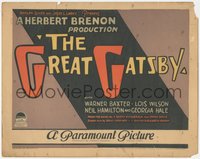 6t0597 GREAT GATSBY TC 1926 Warner Baxter, Lois Wilson, F. Scott Fitzgerald classic, ultra rare!