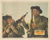 6t0716 GREAT GUNS LC 1941 Stan Laurel falls asleep in his gun is pointed at Oliver Hardy, rare!