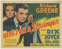 6t0598 HERE I AM A STRANGER TC 1939 alcoholic Richard Dix, Richard Greene & pretty Brenda Joyce!