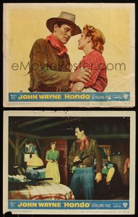 6t0962 HONDO 2 3D LCs 1953 cowboy western images of John Wayne and Geraldine Page!