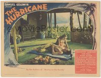 6t0730 HURRICANE LC R1939 tropical beauty Dorothy Lamour tends to Jon Hall laying down, ultra rare!