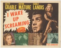 6t0603 I WAKE UP SCREAMING TC R1948 Victor Mature, sexy Betty Grable & Carole Landis, ultra rare!