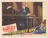 6t0736 INVISIBLE RAY LC #4 R1948 great image of Boris Karloff wearing protective suit in lab, rare!